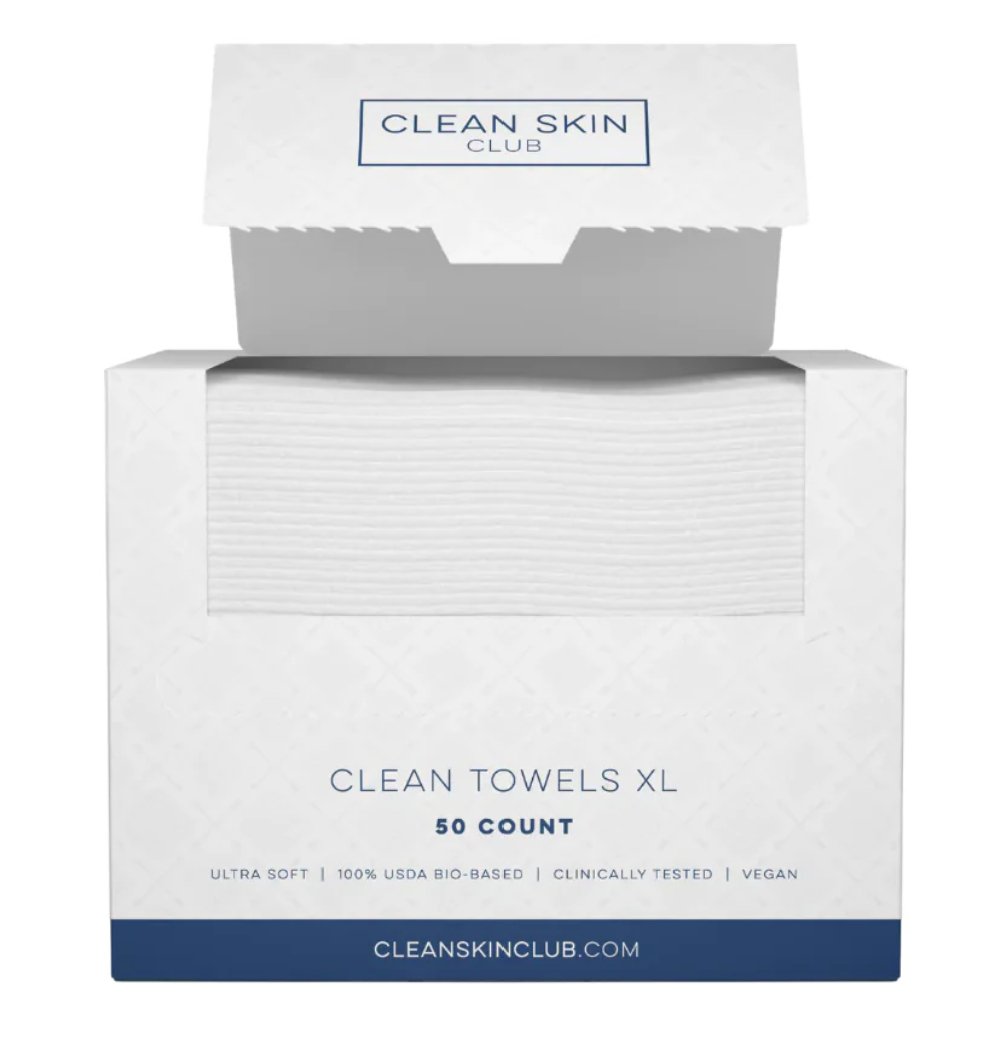 clean skin club clean towels - xl (2 pack) - your skincare source