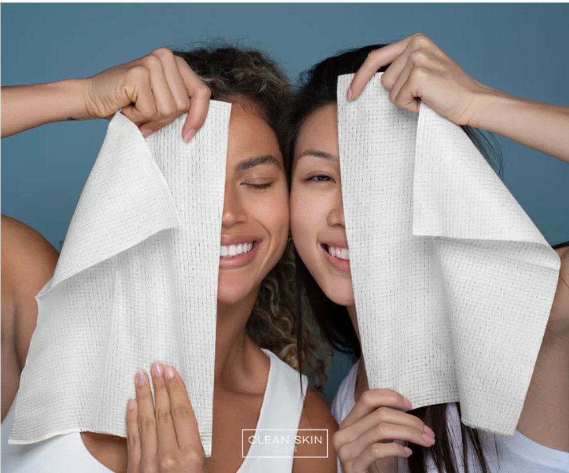 clean skin club clean towels - xl (2 pack) - your skincare source