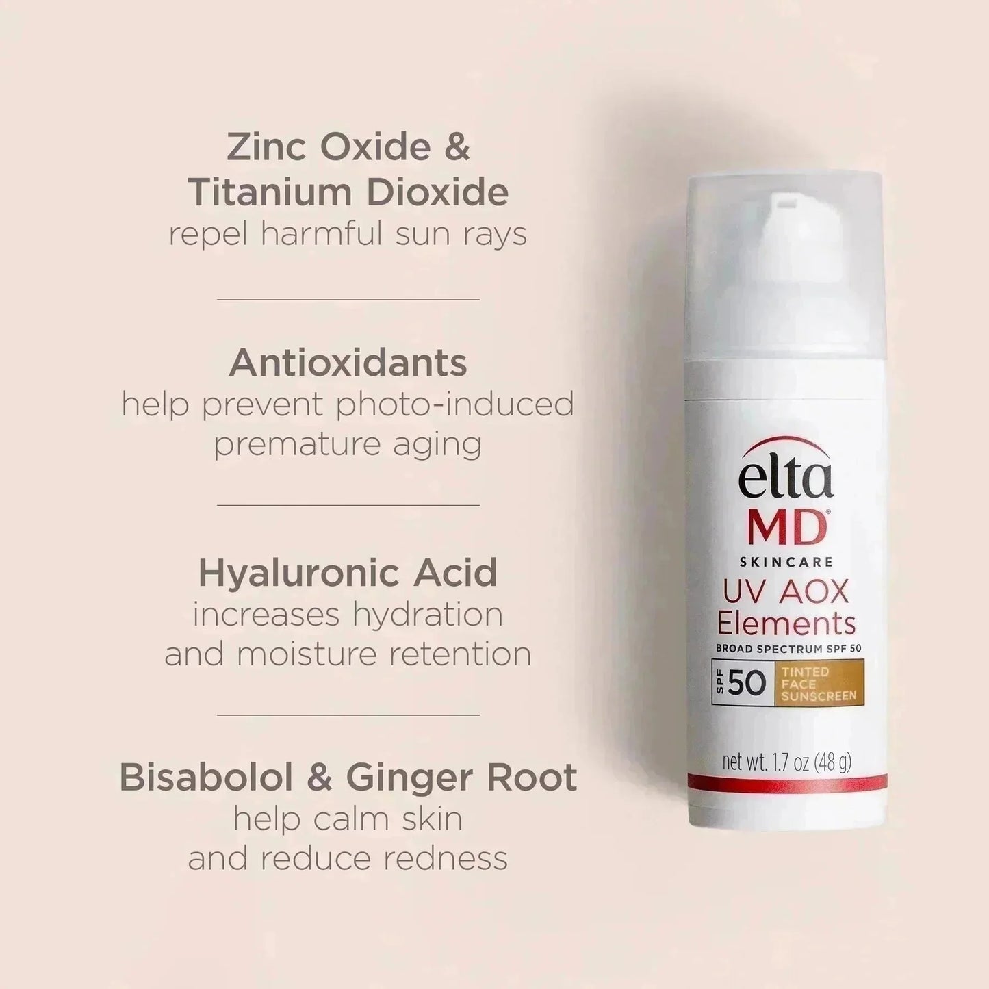 eltamd uv aox elements broad - spectrum spf 50 - your skincare source