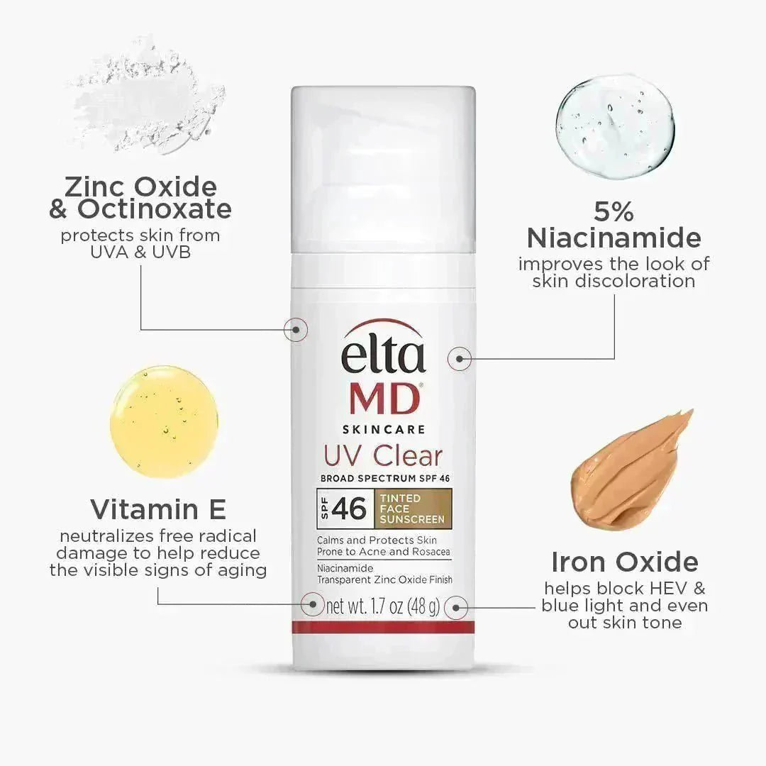 eltamd uv clear tinted broad - spectrum spf 46 - your skincare source