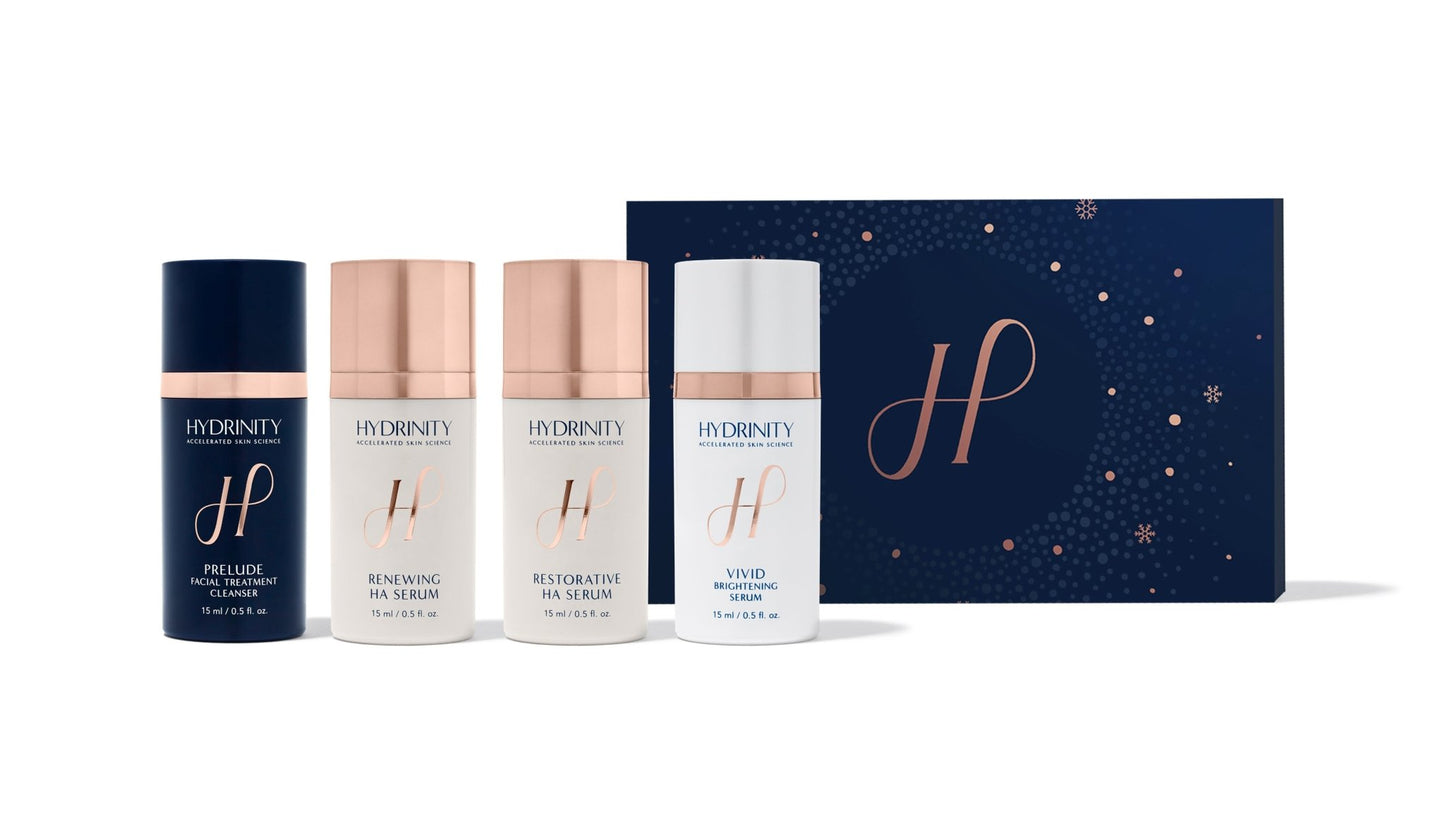 hydrinity holiday gift set - free gift included - your skincare source