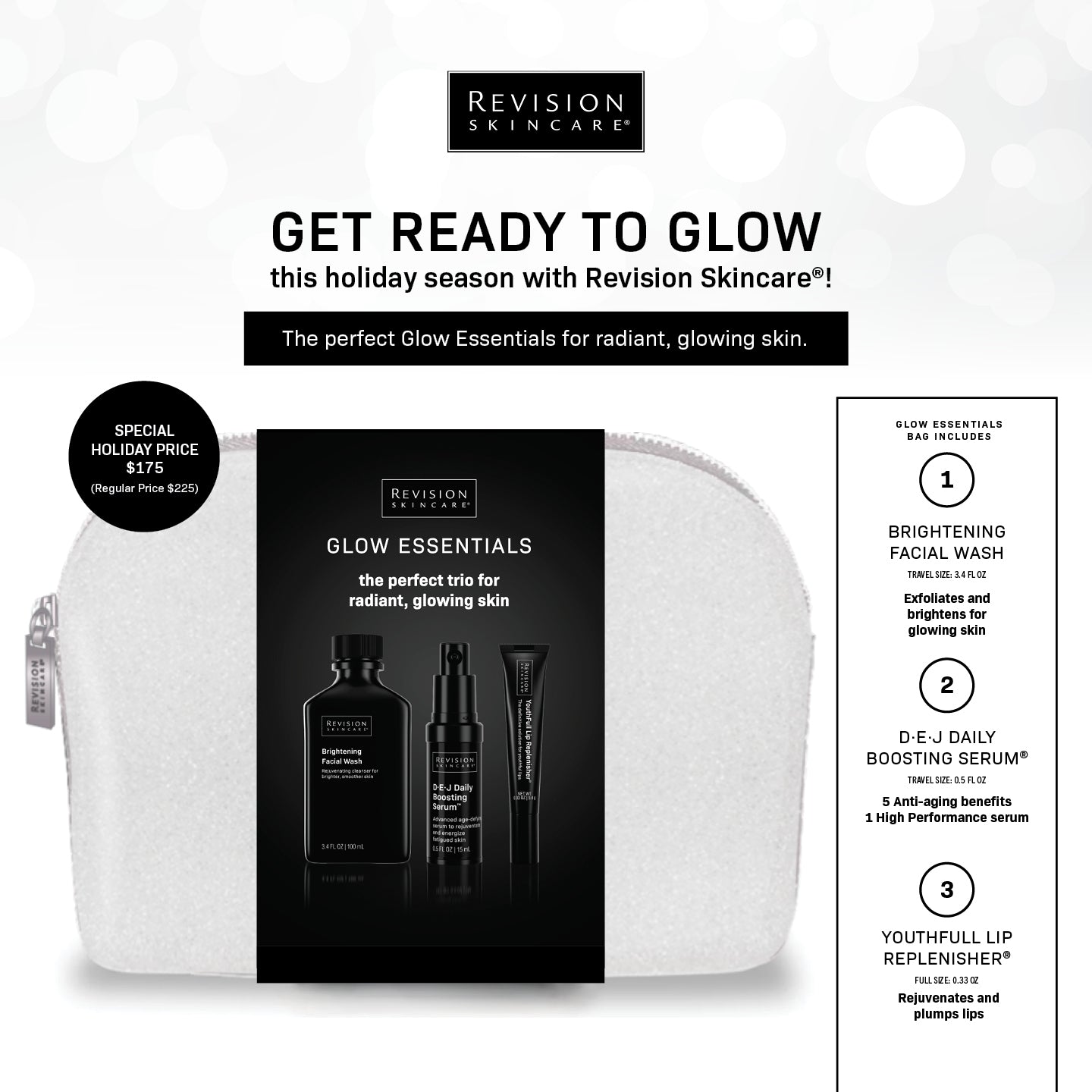 revision skincare glow essentials kit - your skincare source